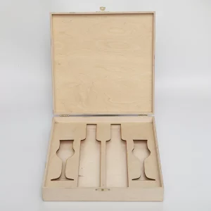 Geschenkverpackung für zwei Flaschen und zwei Gläser